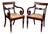 Regency Mahogany Armchairs with Leather Drop Seats, Set of 2 For Sale