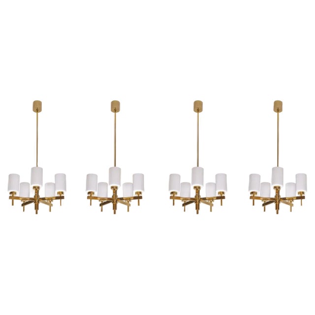 Brass Chandelier by Hans-Agne Jakobsson, 1960s For Sale