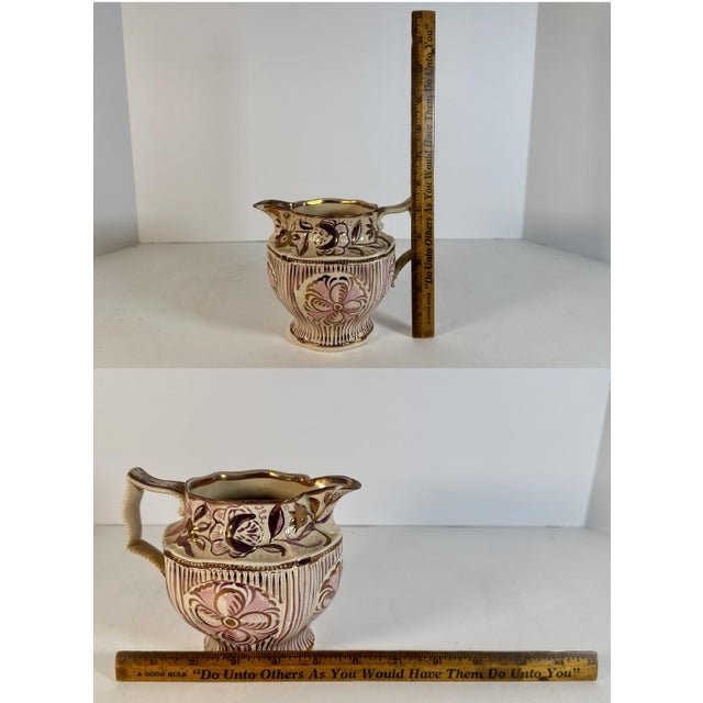 Antique Georgian Sunderland Pink Lustre Pitcher: Pearlware c. 1820s For Sale - Image 10 of 10