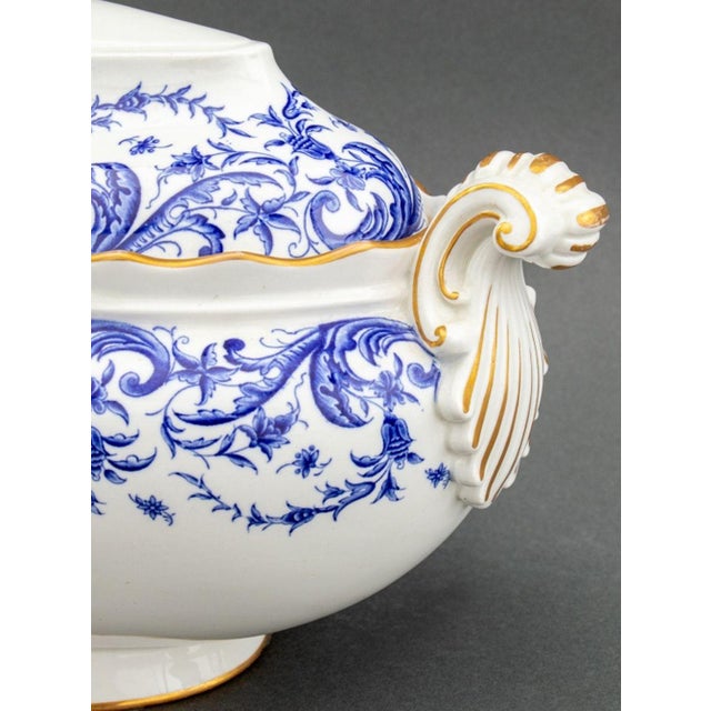 Victorian Late 19th Century Royal Worcester Blue & White Soup Tureens - Set of 5 For Sale - Image 3 of 5