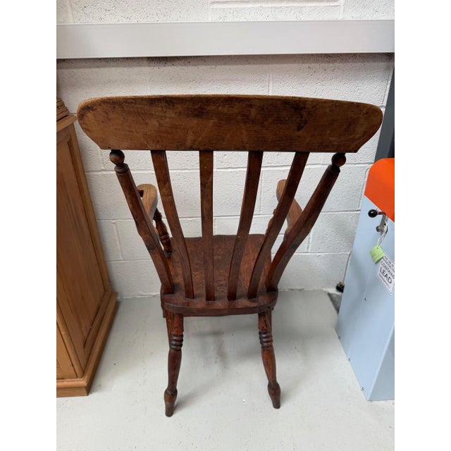 Windsor Chair in Elm For Sale - Image 4 of 11