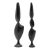 Pair of Modern Abstract Sculptures in Black Oak by Patrick Coard Paris For Sale