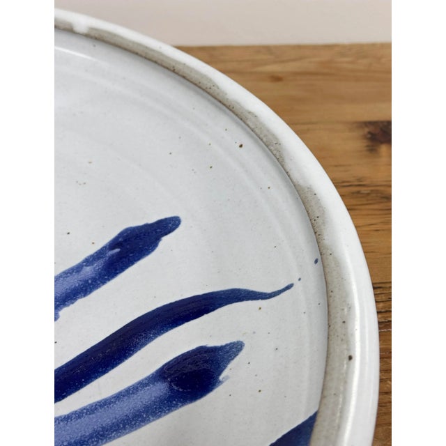 Vintage Oversized Studio Pottery Platter For Sale - Image 10 of 11