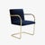 Mid-Century Modern Brno Tubular Chairs in Navy Velvet & Polished Brass - Set of 6 For Sale - Image 3 of 11