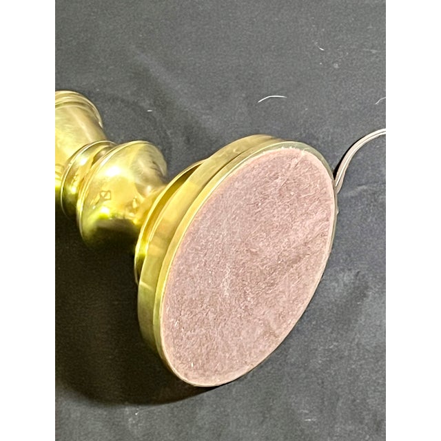 Vintage Traditional Stiffel Brass Lamp With Custom Shade For Sale - Image 13 of 14