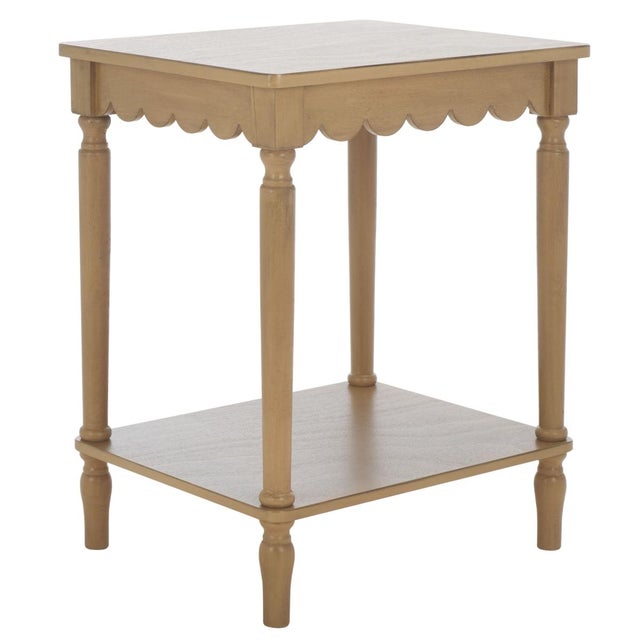 Heaven Scalloped Accent Table in Desert Brown For Sale In Philadelphia - Image 6 of 8