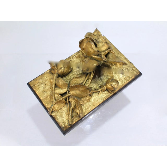 Cire Perdue Gilt Bronze Sculpture of Roses by Louis Ernest Barrias For Sale - Image 12 of 13