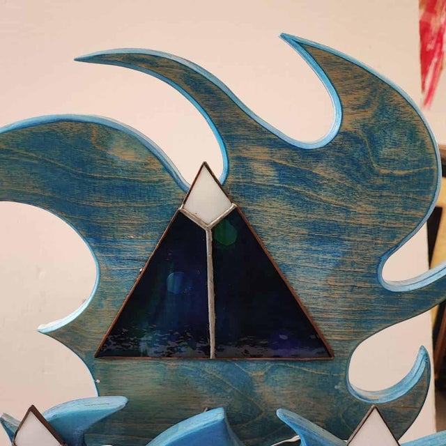 – base 4 cm Height: 42 Width: 48 This piece is attributed to the mentioned designer/maker. It has no attribution mark and...