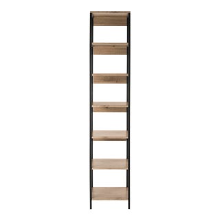 Retro Mid 7 Tier Etagere in Oak & Black For Sale