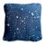 Erin Simon Original “Splatter Pillow” in Navy With Natural Piping and White Paint For Sale