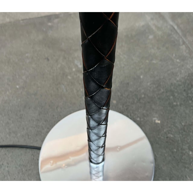 Fog & Mørup Mid-Century Modern Danish Model Flet Leather Floor Lamp by Jo Hammerborg for Fog & Morup, 1960s For Sale - Image 4 of 18