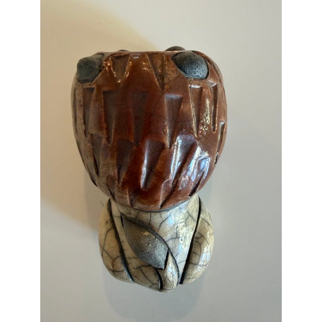 Gerhard De Beer "Crazy Clay" Raku Pottery Lion For Sale In Houston - Image 6 of 6