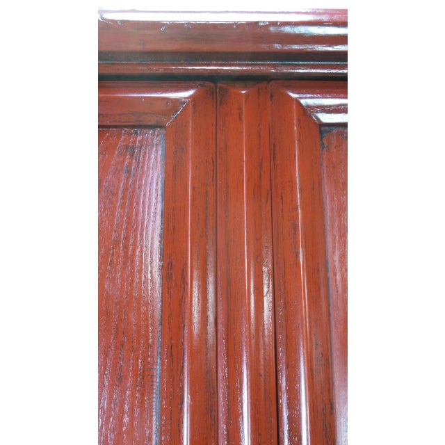 Late 19th Century Catalpa Wood Square Corner Armoire For Sale - Image 5 of 11