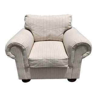 Vintage Rolled Arm Club Chair by Hancock & Moore For Sale