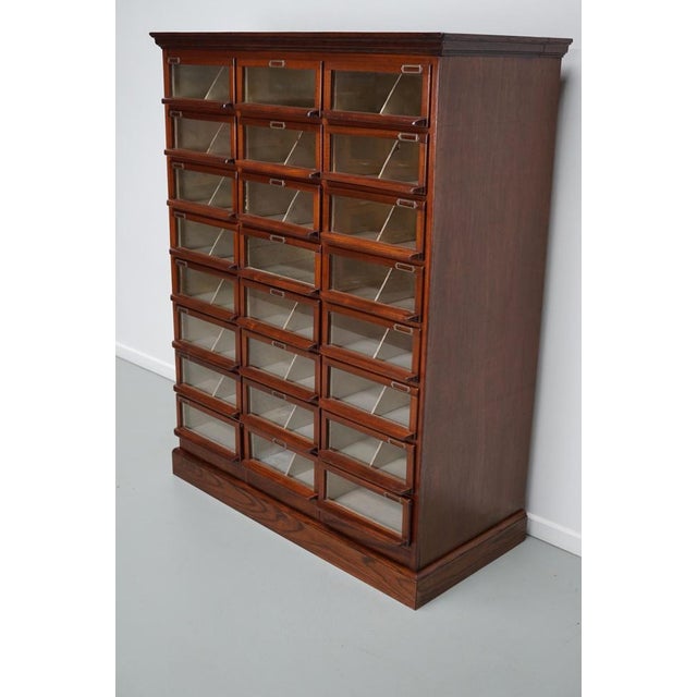 Vintage Dutch Oak / Mahogany Haberdashery Shop Cabinet, 1930s For Sale - Image 17 of 18