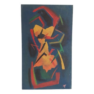 Norbert Louis, Abstract Composition, 1994, Tempera on Cardboard For Sale