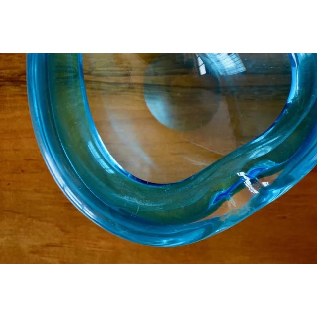 Blue Piriform Murano Glass Ashtray For Sale - Image 5 of 6