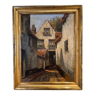 19th Century Belgian Flemish Oil on Canvas For Sale