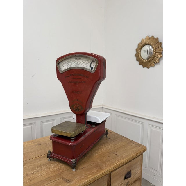 Maroon Scale from Etablissements Duchesne Establishments, France, 1900s For Sale - Image 8 of 8
