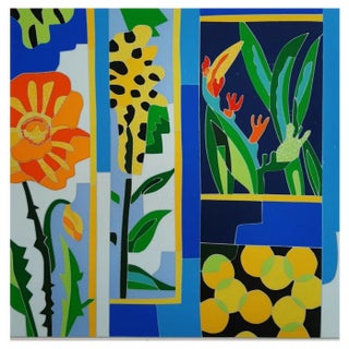 Ugo Nespolo, I fiori a quinte, 21st Century, Silkscreen For Sale