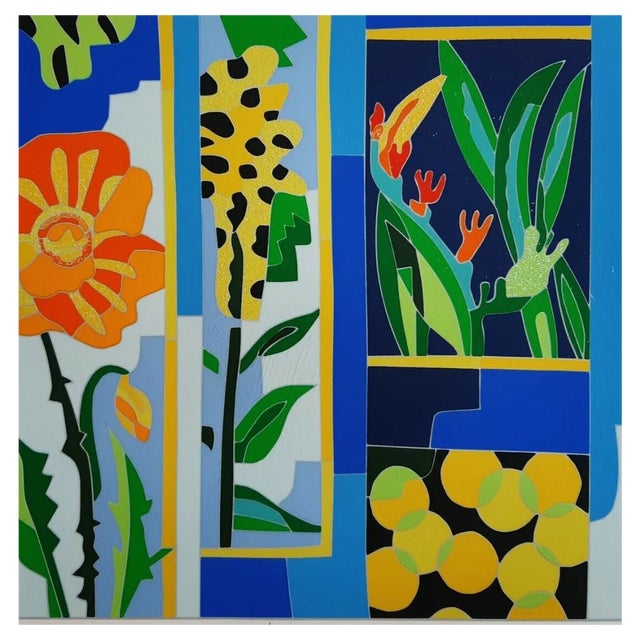 Ugo Nespolo, I fiori a quinte, 21st Century, Silkscreen For Sale