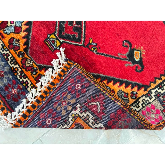 1950s Hand Knotted Turkish Rug for Hallway, Runner Rug, Bed Side Accent, Kitchen Rug - 3′8″ X 10′5″ For Sale - Image 16 of 17