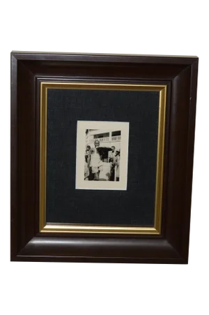 Vintage African Market Scence B&W Photograph