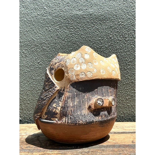 Vintage Original Abstract Studio Pottery Vase For Sale - Image 11 of 12