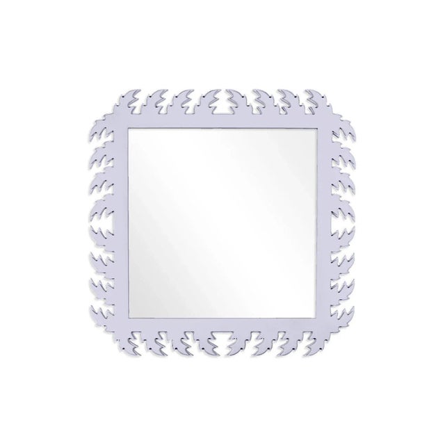 Contemporary Fleur Home Audubon Square Mirror in Spring Iris, 33x33 For Sale - Image 3 of 3