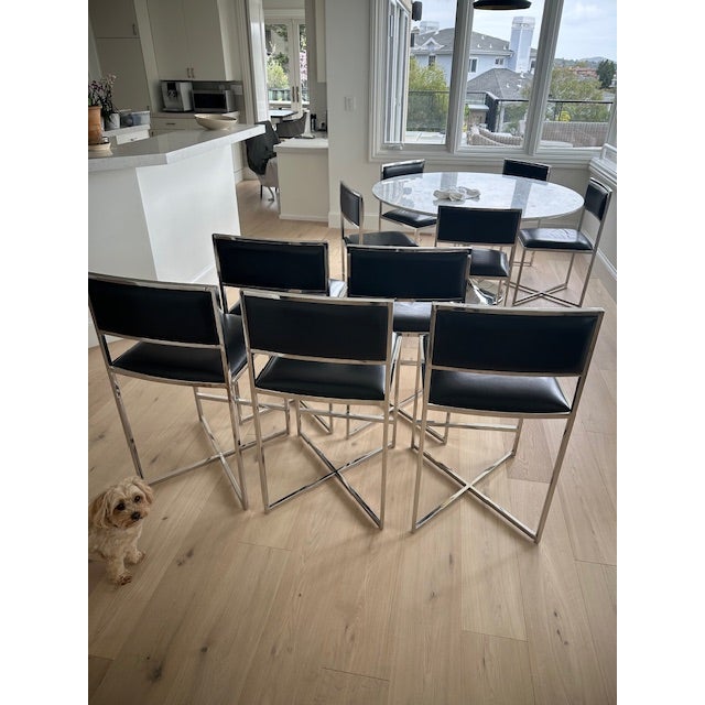 2010s Williams Sonoma Home Counter Stools - Set of 5 For Sale - Image 5 of 5