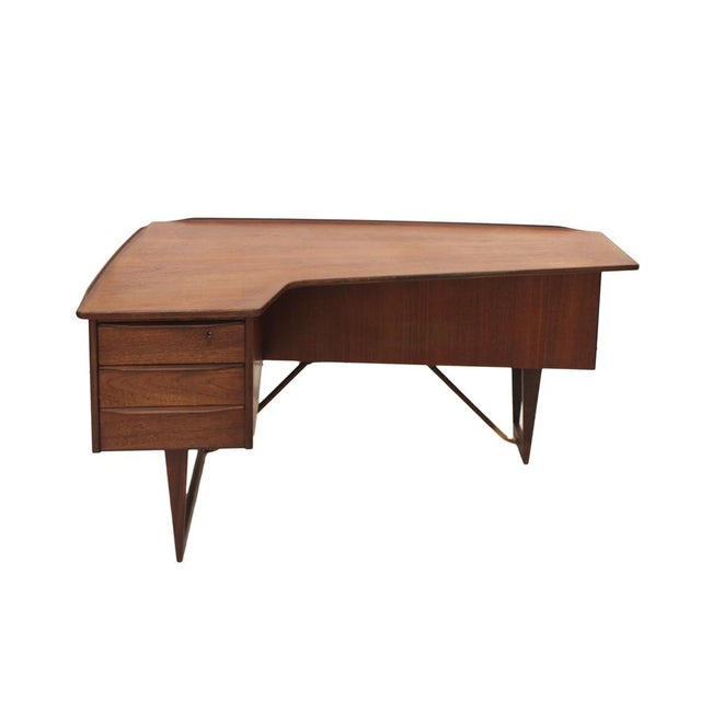 Mid-Century Modern Boomerang Desk attributed to Arne Vodder For Sale - Image 11 of 11