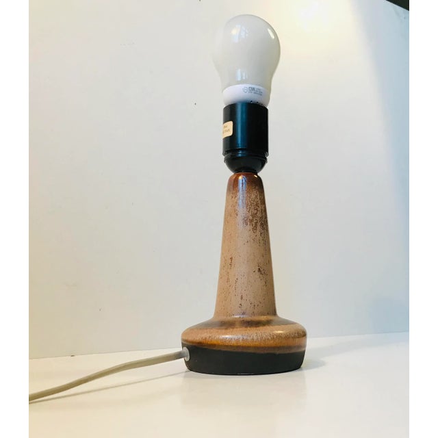 Mid-Century Fur Styled Glazed Ceramic Table Lamp from Søholm, 1970s For Sale - Image 9 of 9