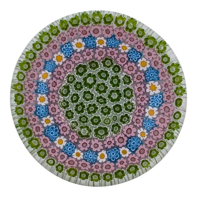 Vintage Concentric Millefiori Glass Small Dish For Sale