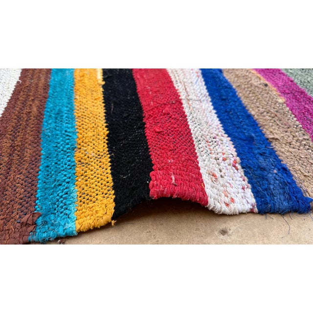 Kilim Flatwoven Moroccan Rug - 4'9" X 10'11" Ft For Sale - Image 9 of 11