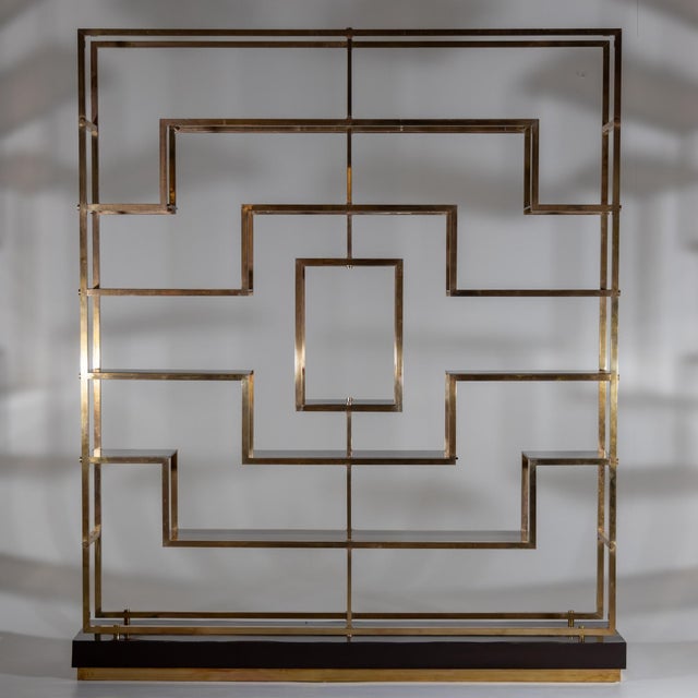 Gold Kim Moltzer Modernist Brass Etagere For Sale - Image 8 of 9