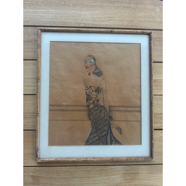 This is a fabulous 1970’s fashion illustration by Enrique Maza. It depicts socialite and model Nancy North, one of...