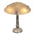Vintage French Art Deco Frosted Glass Table Lamp by Muller Frères Lunéville C. 1920 For Sale