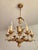 A highly decorative, beautiful, handmade, hand-forged, gold-plated florentine vintage chandelier/ceiling lamp/light...