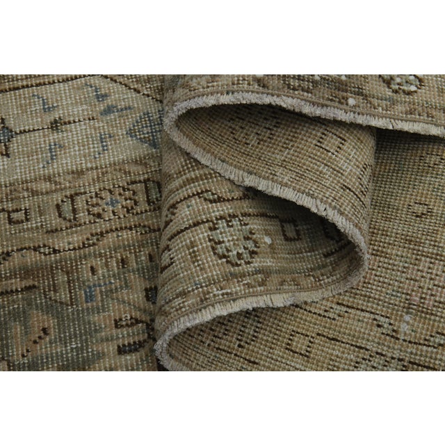 1970s Vintage Persian Handmade Wool Cotton Orange Area Rug For Sale - Image 9 of 11