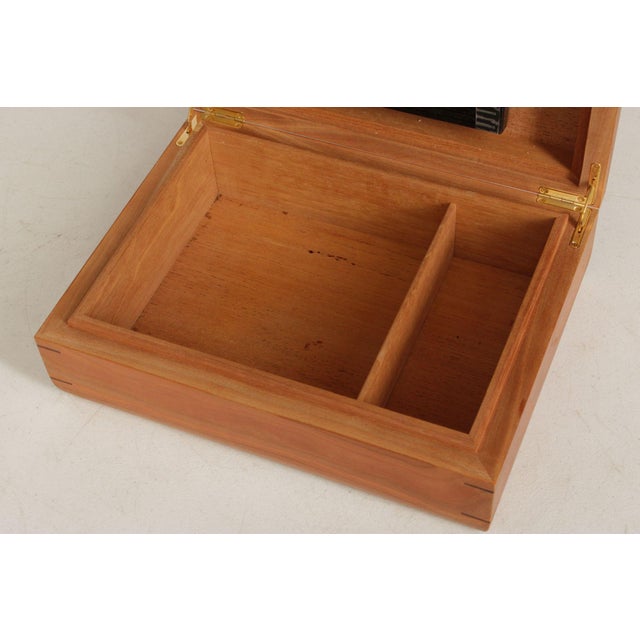 Studio Mixed Wood Desktop Cigar Humidor For Sale - Image 15 of 18