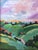 Abstract Impressionist Colorful Floral Landscape Painting Including the Antiqued Gold Wood Frame For Sale - Image 3 of 5
