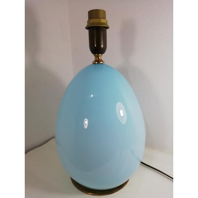 Metal Italian Murano Glass Table Lamp, 1990s For Sale - Image 7 of 16