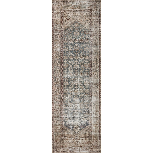 Textile Amber Lewis x Loloi Georgie Teal / Antique 7'-6" x 9'-6" Area Rug For Sale - Image 7 of 7