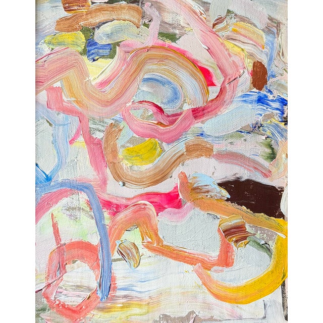 Framed Abstract Expressionist Painting For Sale - Image 4 of 4