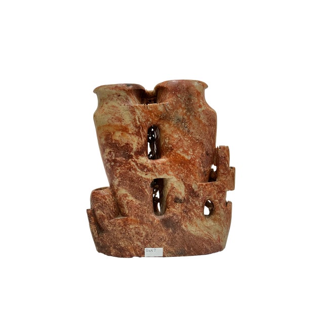 Stone 19th Century Soapstone "Double Vase" For Sale - Image 7 of 9