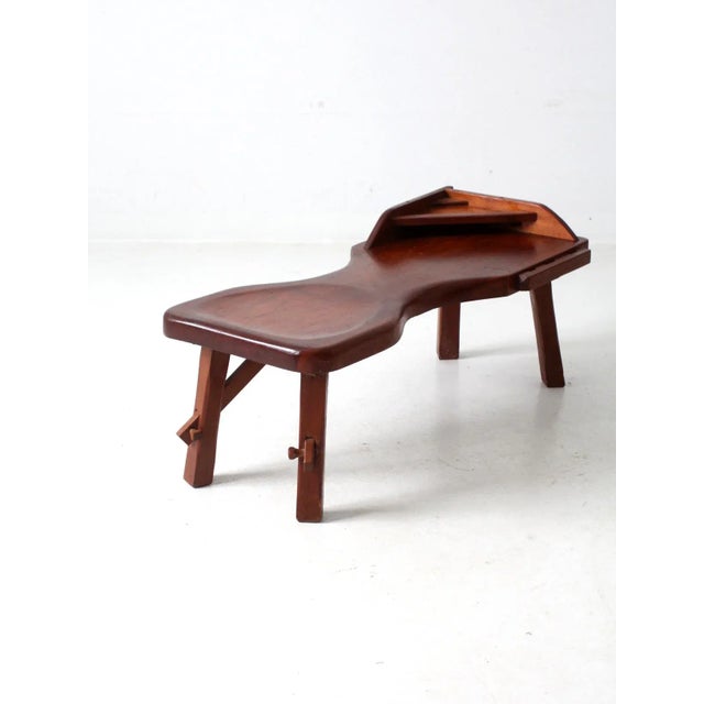 Farmhouse Antique Primitive Cobblers Bench For Sale - Image 3 of 12