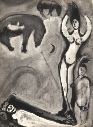 Original 1950 Lithograph "Le Rubis" From "Contes De Boccace" by Marc Chagall