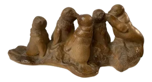 Stone Animal Seals Sculpture
