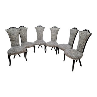 Mid 20th Century 6 French Art Deco Style Dining Chairs Inspired by Christopher Guy For Sale