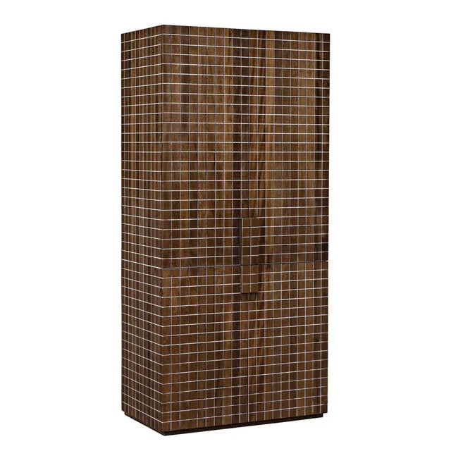 Black NOIR Noho Hutch, Hand Rubbed Black with Light Brown Trim For Sale - Image 8 of 14